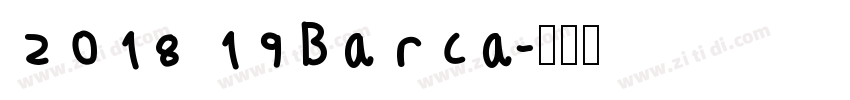 2018 19Barca字体转换